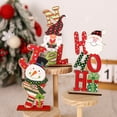 thumbnail image 1 of Xihbxyly Adornos de Madera Coloridos de Papá Noel, Figuras de Muñeco de Nieve y Gnomos, Decoración Navideña para El Hogar, Decoración de Mesa Divertida, Alegría Navideña, Regalo Familiar, Requiere Em, 1 of 7