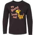 thumbnail image 3 of Inktastic My Nonna Loves me- cute giraffe Long Sleeve Youth T-Shirt, 3 of 5