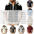 thumbnail image 2 of Qiyinn Men's Short Sleeve Hooded Henley Shirt,Casual Color Block Pullover Hoodie Breathable Summer Tops for Outdoor Beach, 2 of 5