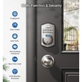 thumbnail image 5 of Veise Fingerprint Door Lock with 2 Knobs, Keyless Entry Door Lock with Knob, Electronic Keypad Deadbolt, Waterproof, Easy Installation, Satin Nickel, 5 of 8