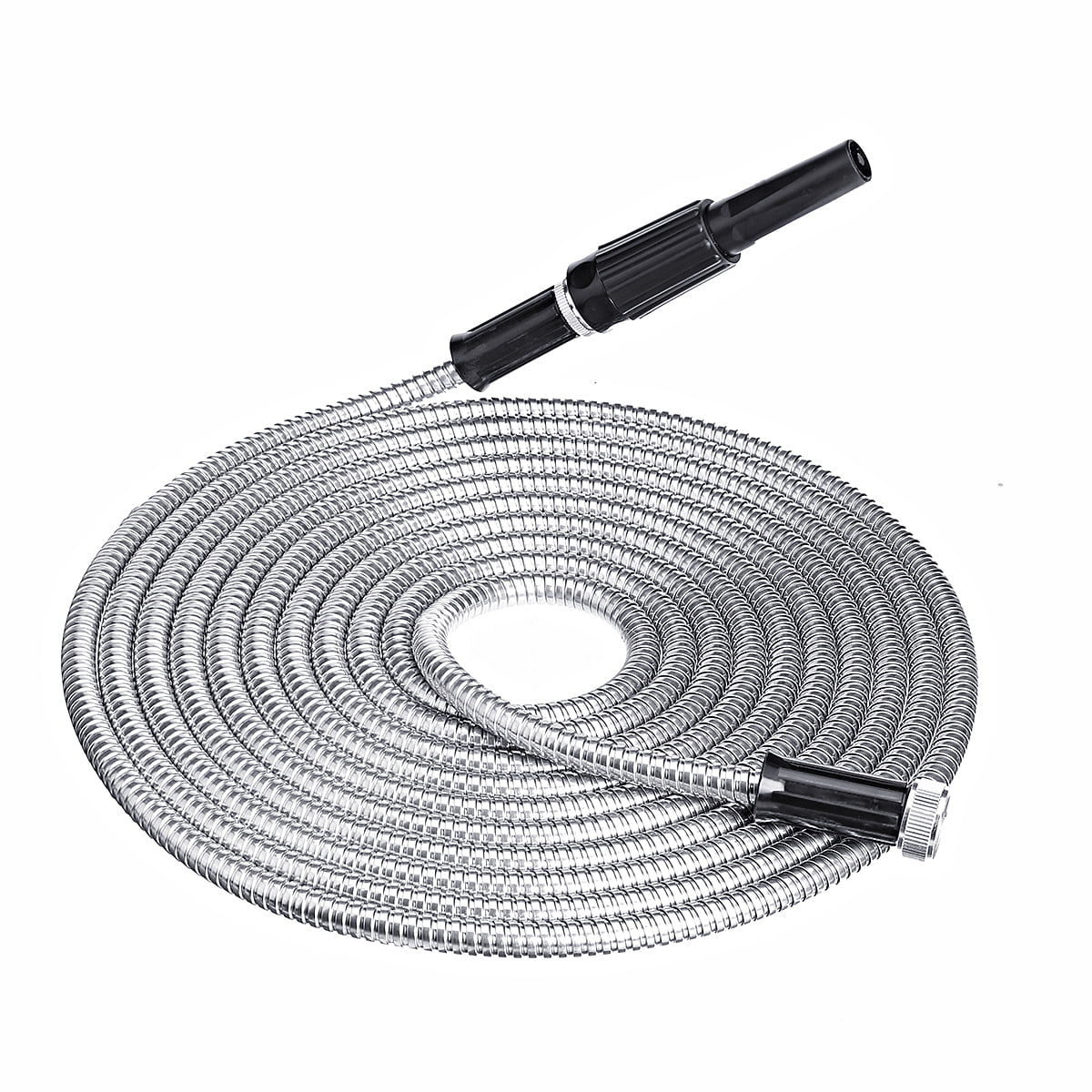 High Quality Stainless Steel Garden Water Hose Pipe 50/75/100FT Flexible Outdoor 