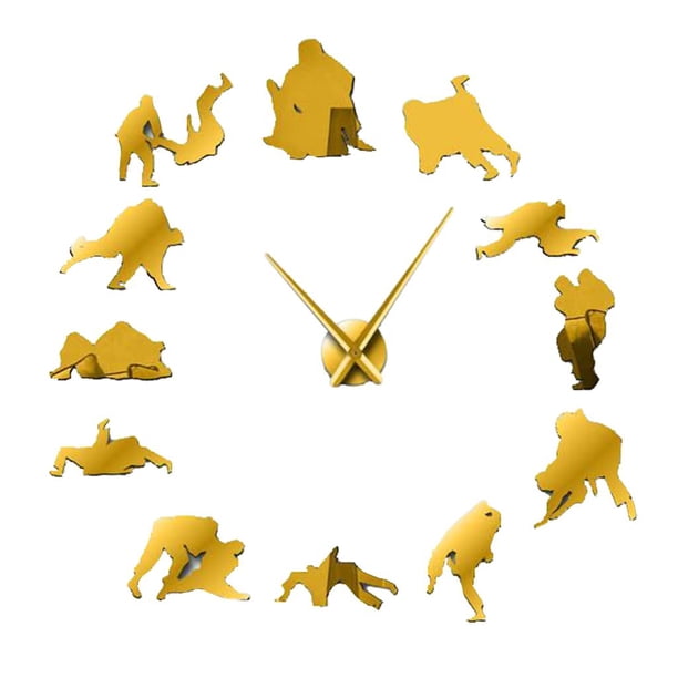 Adhesivo de pared Diy Adhesivo de pared reloj 3D espejo grande reloj s de pared 2020 nuevo Oro Zulema Reloj de pared 3D