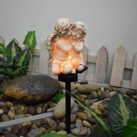 

Solar Power Light Angel Couple Shape Exquisite Workmanship Automatic Light for Driveways Patios Fences