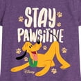 thumbnail image 3 of Disney Classics - Cats & Dogs - Stay Pawsitive  - Toddler And Youth Girls Short Sleeve Graphic T-Shirt, 3 of 5