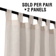 thumbnail image 4 of Semi Sheer Linen Curtains 70 inch Length for Living Room Back Tab Rod Pocket Modern Farmhouse Coastal Decor Cotton Textured Gauze Curtains Boho Sheer Curtains for Dining Room Office, 4 of 9