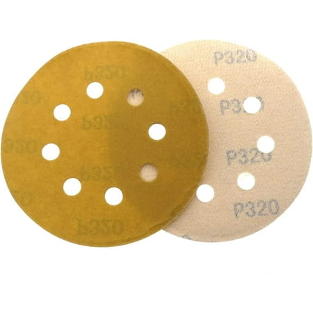 

Sandpaper 5 125mm 8 Hole Alumina Wet and Dry 60 to 1000 Grit Hook and Loop Sanding Disc for Metal and Auto and Wood (Color : 320 Grit Size : 15 Pcs)