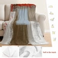 thumbnail image 5 of Red Brown Blanket Soft Cozy Warm Throw Blanket for Couch, Plush Fuzzy Flannel Fleece Blankets for Sofa, Blue White Modern Rustic Neutral Graffiti Art Bed Blankets Lightweight Gifts for Women, 40"x60", 5 of 9