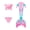 C, variant on 【Uhome】Girls Mermaid Bathing Suit 3PCS Cute Vest Bikini Swimsuits with Fish Tail Kids Beach Costume Set 3-12Y