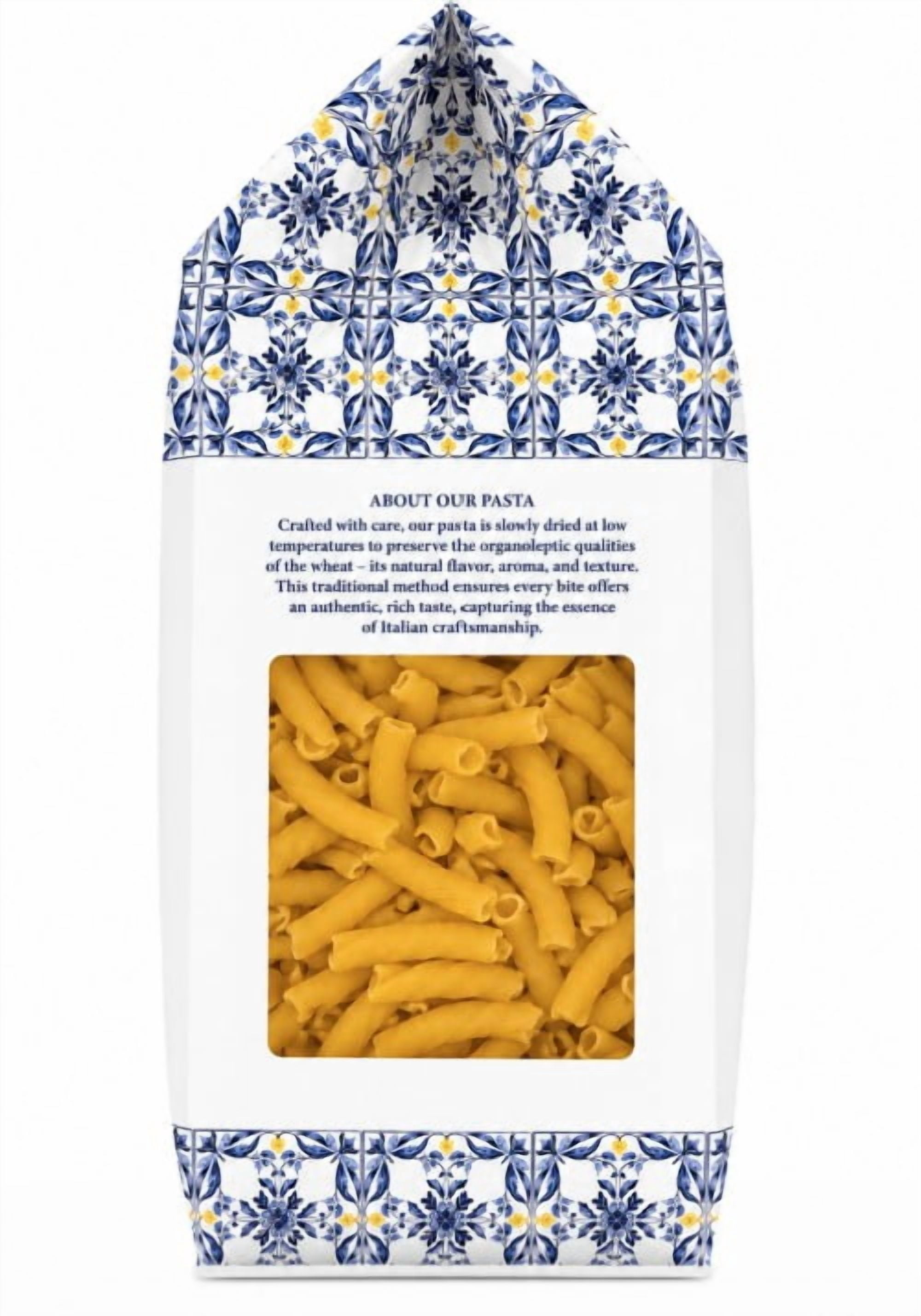 Di Bari Organic Lemon Torchietti Pasta 2.2 lb – Bronze Die Cut Italian Pasta, USDA Organic