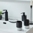 thumbnail image 2 of hometrends Black Toothbrush Holder with Faux Marble Trim, 2 of 3
