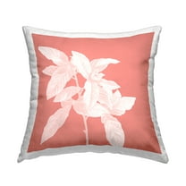 Stupell Industries Pink Flower Sprout Decorative Printed Throw Pillow, 18 x 18