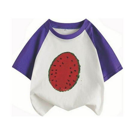 

Thermal Girls Kids Spaghetti Strap Top Toddler Kids Baby Boys Girls Gifts For Children Changing Flip Sequins T Shirt Watermelon Tops Short Sleeve Summer Clothes