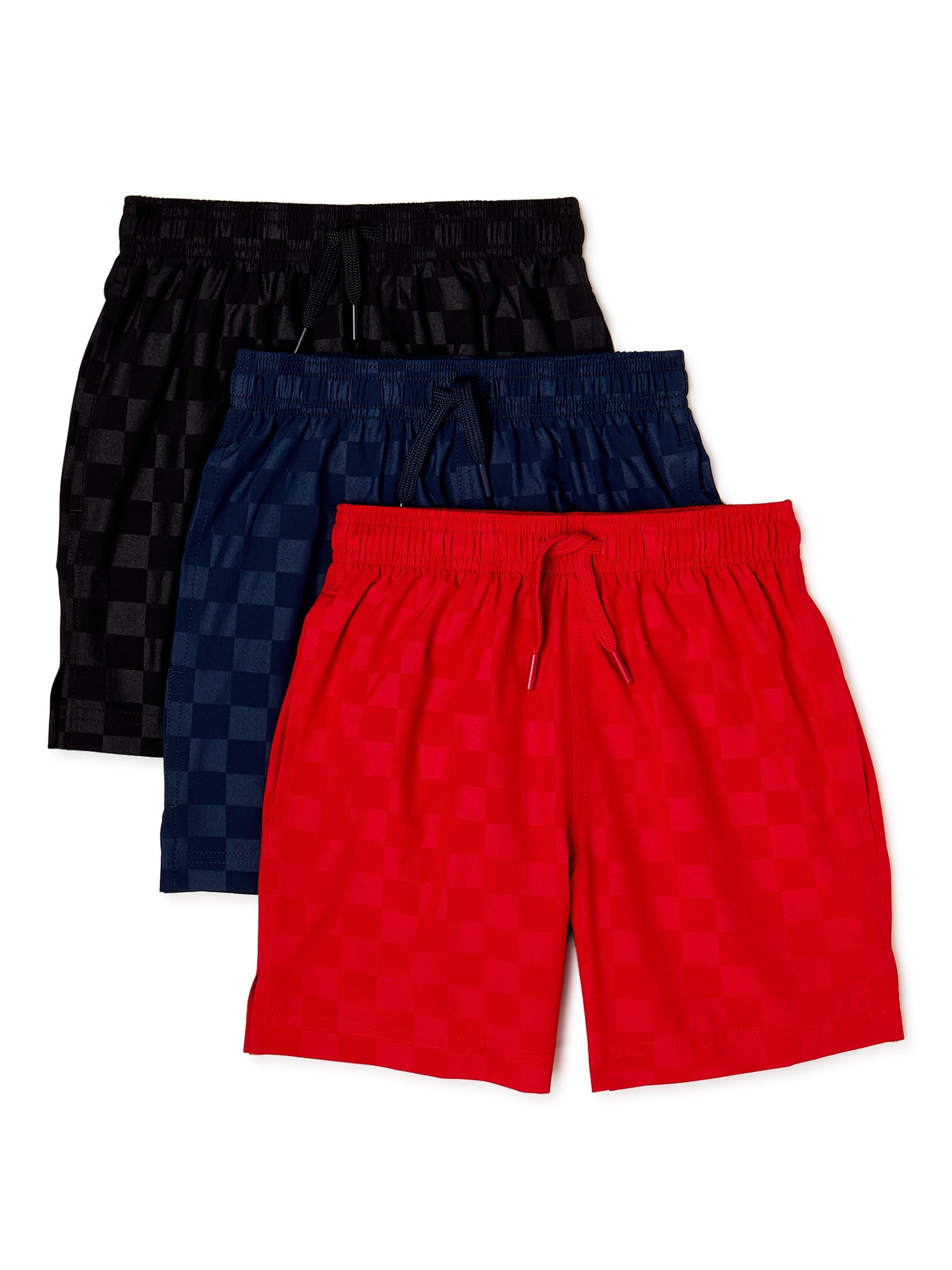 Athletic Works Boys Soccer Shorts, 3Pack, Sizes 418 & Husky