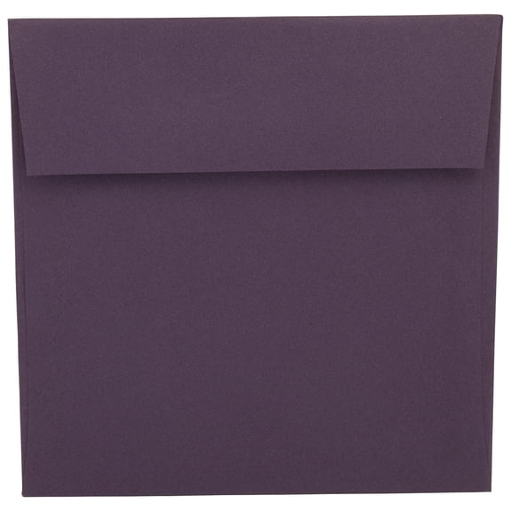 JAM Paper 6.5 x 6.5 Translucent Envelopes, Purple, 1000/Carton