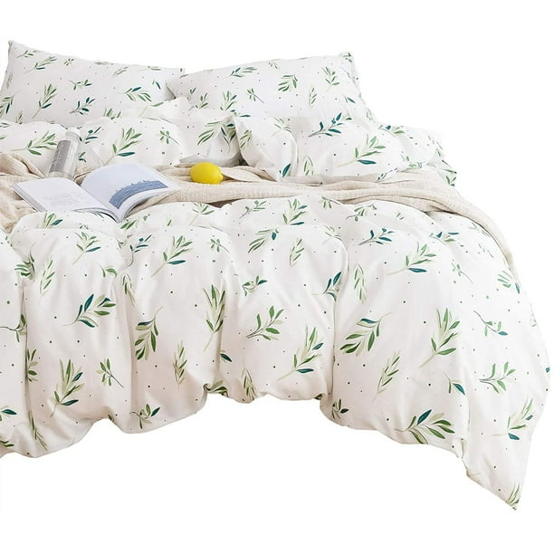 Wake In Cloud Tree Leaves Comforter Set, 100 Cotton Fabric with Soft