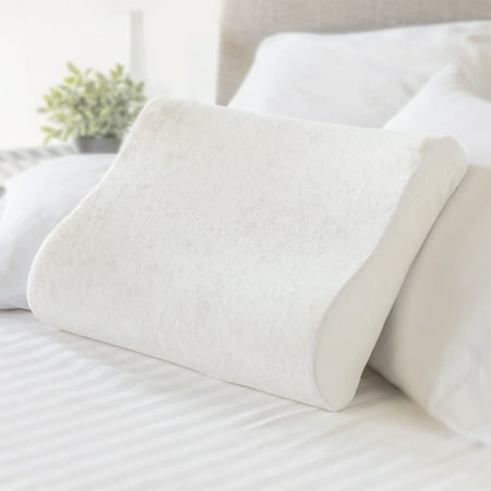 Mainstays Memory Foam Contour Pillow Standard Size Walmart Com