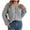 Gray, variant on Buigttklop Sweaters for Women Women'S Casual V-Neck Button Hollowed Out Lantern Sleeve Top Sweater Cardigan