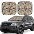 thumbnail image 2 of Uemuo Coffee pots cup Printed 2 PCS Car Windshield Sun Shade, Auto Sun Heat and UV Rays Blocker, Foldable Automotive Front Window Sunshade Protector, 2 of 7