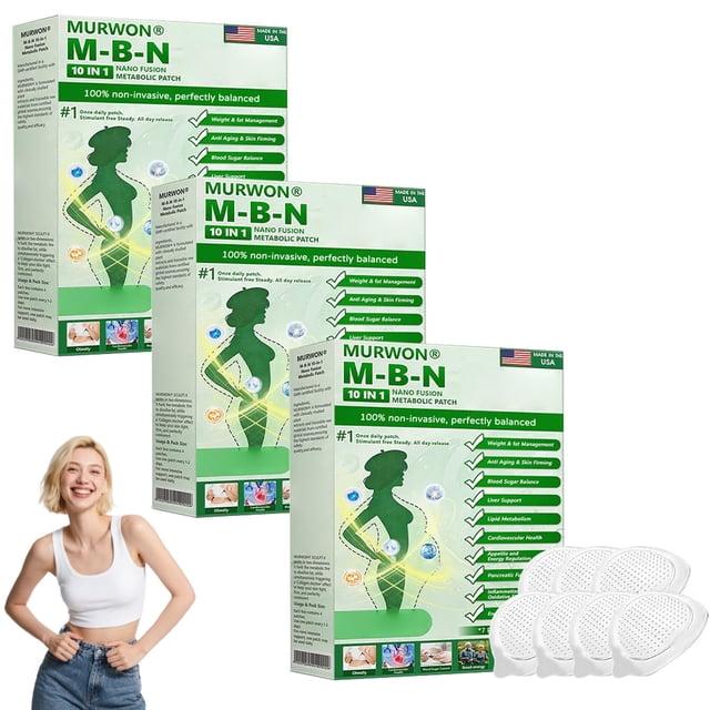Parche metabólico MURWON M-B-N Nano Fusion 2026 10 en 1 (paquete de 3)
