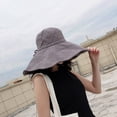 thumbnail image 5 of Lroveb Bucket Hats for Women Oversized Brim Face Fisherman Hat Female Summer Outing Sun Visor Sunscreen Day System Literary Artistic Hat, 5 of 5