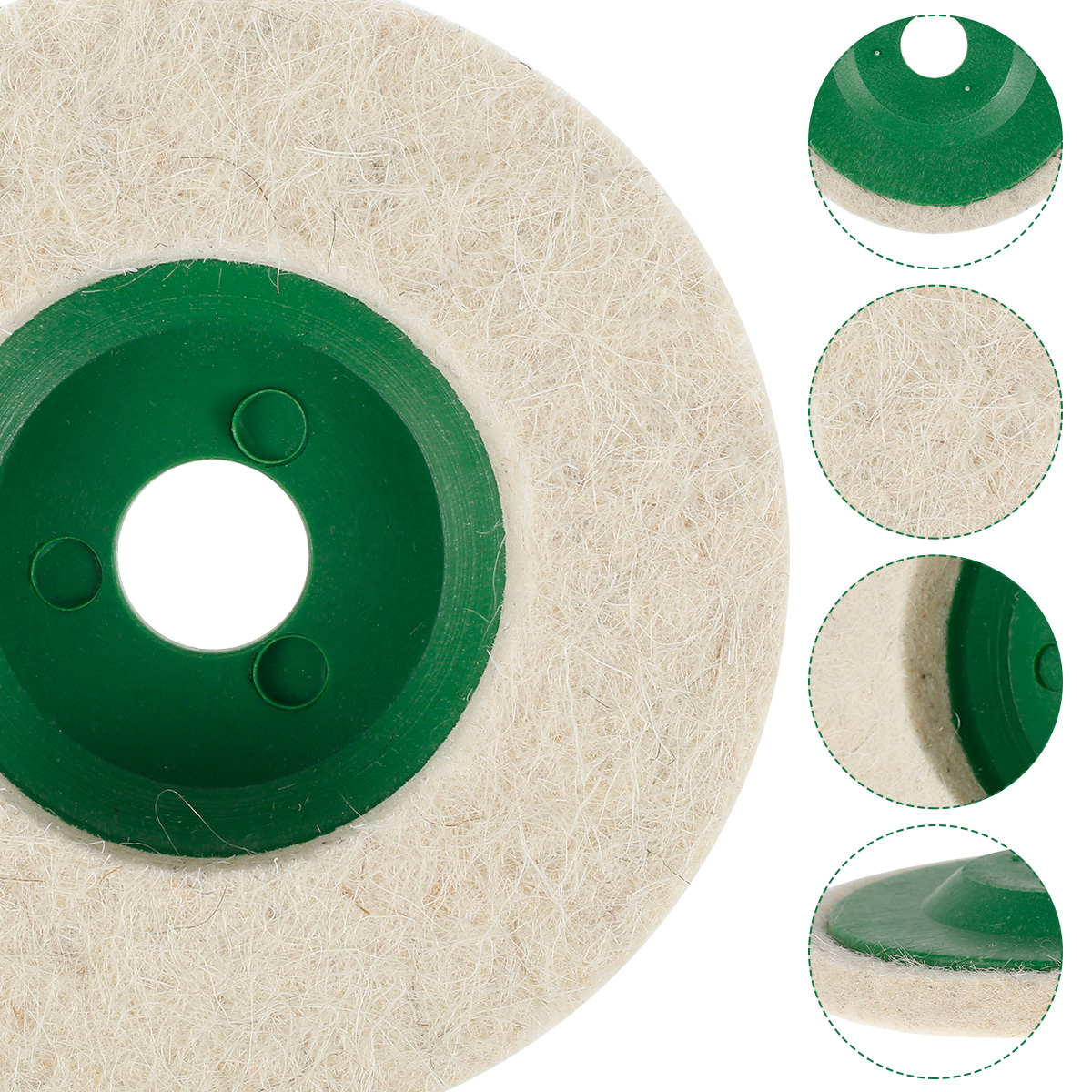 10pcs Wool Polishing Wheel Buffing Pads 100mm Angle Grinder Felt Polishing  Disc