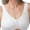 White, variant on Amoena Womens Fleur Wire-Free Front Closure Cotton Pocketed Mastectomy Bra White MA/B