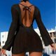 thumbnail image 5 of Microbikini Sexy para mujer, traje De Baño blanco liso con diseño De corazón, Push-Up, traje De Baño recortado, traje De Baño con Tanga, 2024, 5 of 5