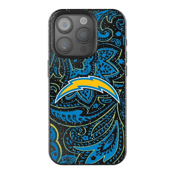 Keyscaper Los Angeles Chargers Paisley Bling iPhone Case