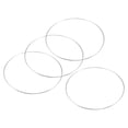 thumbnail image 1 of 300mm(11.81") OD Metal Junta T?rica Sin-Soldadura Artesan?a Aros para Bricolaje Plateado Tono 4uds Unique Bargains aros de bordado, 1 of 5