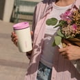 thumbnail image 2 of Owala SmoothSip Slider Insulated Stainless Steel Coffee Tumbler, Reusable Iced Coffee Cup, Hot Coffee Travel Mug, BPA Free 12 oz, Daybreak, 2 of 6