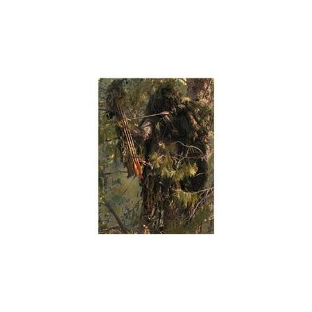 BushRag WBH-114-XL2XL-LFT-D Bow Hunter Ghillie Suit XL-2XL Left Handed Desert