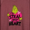 thumbnail image 3 of The Grinch - I'd Steal Your Heart - Women's Lightweight French Terry Long Sleeve Shirt, 3 of 5