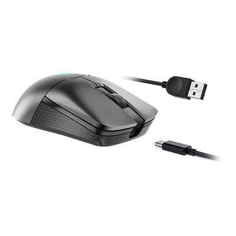 Lenovo Legion M600s - Mouse - Qi - right and left-handed - optical - 6  buttons - wireless, wired - 2.4 GHz, USB-C, Bluetooth 5.0 - stone gray -  retail