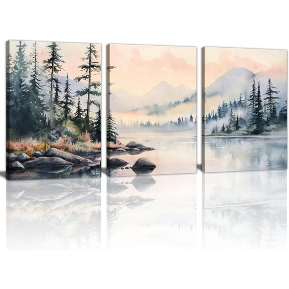 Boho Sage Green Canvas Wall Art Set of Minimalist Beige Aesthetic Botanical Wall Pictures Geometric Line Plants Leaf Artwork Paintings Room Decor for Bedroom Living Room Office