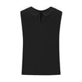 thumbnail image 6 of LangJing Cotton Linen Tank Top Women Summer Casual Loose Fit Doll Collar Shirts Solid Color Comfy Sleeveless Gauze Blouse Black,S, 6 of 6