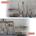 thumbnail image 3 of Heavy-Duty ABS Material Adjustable Storage System, Wall Mounted Hooks for Garage Organization, Tool Organizer with Non-Slip Coating, Load Capacity Up To 15Lbs Per Hook,, 3 of 5