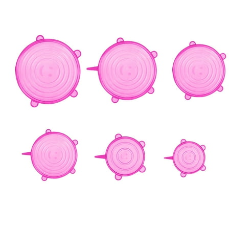 6pcs Silicone Stretch Lids Reusable Food Storage Lids For Bowls 6 Different Sizes To Fit Most Containers Dishwasher And Refrigerator Storage Kitchen Supplies