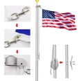 thumbnail image 4 of Durable Flag Pole Parts Set with Cast Aluminum Pulley & UV Resistant Rope, 4 of 5