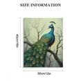 thumbnail image 3 of ONETECH Peacock Wall Art Peacock Tree Pictures Wall Decor Colorful Peacock Canvas Bird Painting Modern Decoration Artwork for Bathroom Living Room Bedroom Office 12x16 in, 3 of 5
