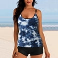 thumbnail image 4 of Trajes de baño para mujer Trajes de baño de dos piezas Camisetas sin mangas con estampado floral con pantalones cortos Trajes de baño con control de barriga OAVQHLG3B Store lin121212, 4 of 4