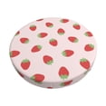 thumbnail image 1 of Balery Strawberry Fundas de asiento para taburete de bar redondo de tela de terciopelo ajustables que protegen de arañazos y manchas para sillas de 14 a 17 pulgadas.-13 inch, 1 of 7