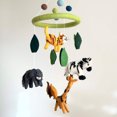 thumbnail image 2 of Felt Safari Animal Baby Mobile, 2 of 2