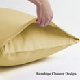 thumbnail image 6 of PiccoCasa 2 Pack Queen Pillowcases 1800 Series Brushed Microfiber Pillow Covers Envelope Closure Gold, 6 of 6