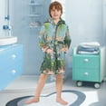 thumbnail image 5 of FORMRS Niños Bathrobe Unisex Hooded Robe Soft Plush Pajamas Sleepwear, Size 2-3T, Blue Sea Boat, 5 of 7