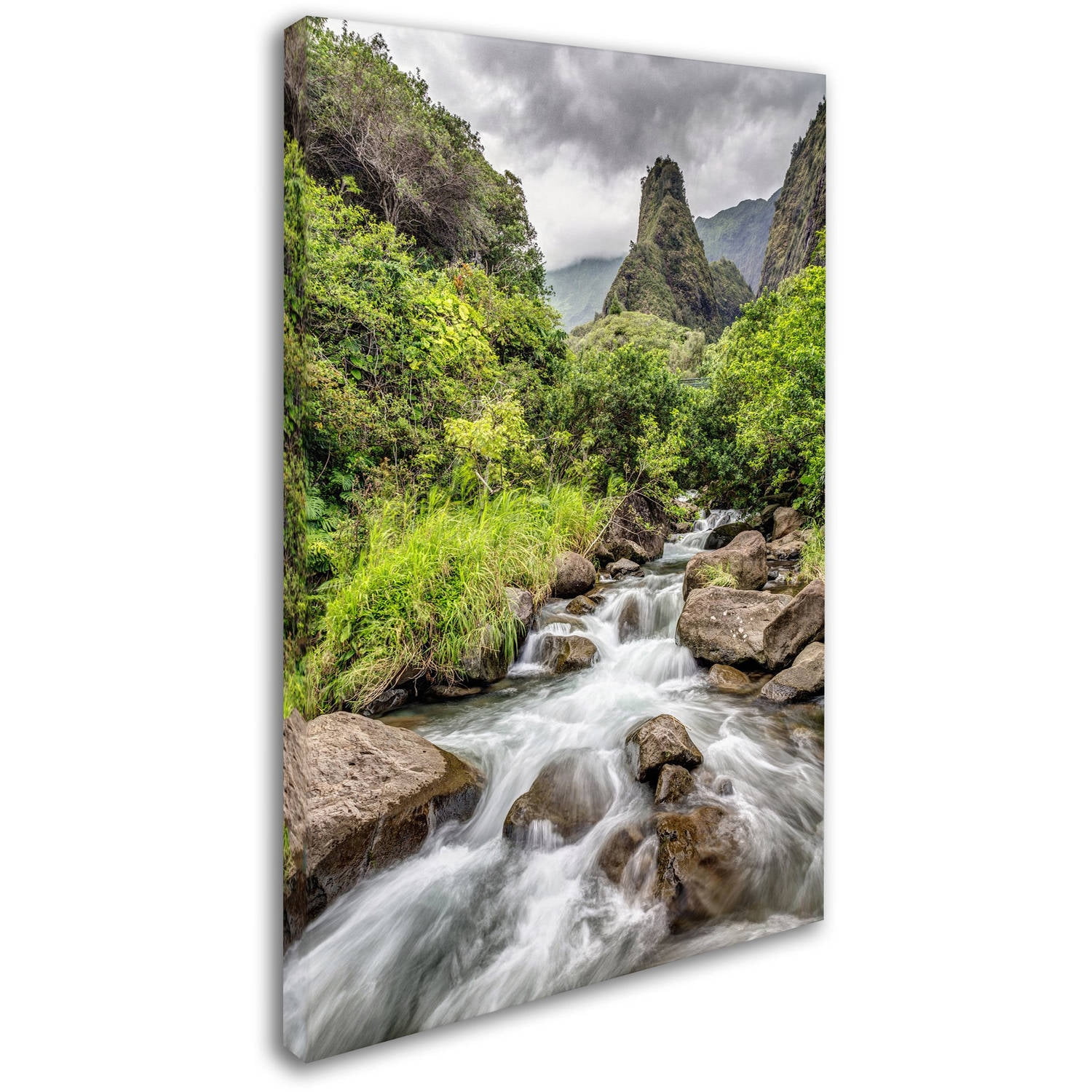 Trademark Fine Art 'Iao Valley Maui' Canvas Art by Pierre Leclerc