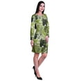 thumbnail image 5 of Moomaya Womens Full Sleeve Printed Midi Length Printed Bodycon Dress, 5 of 7