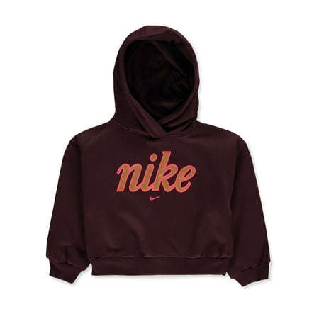 Nike Girls Club Hoodie Color: burgundy Size: 4