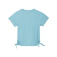 thumbnail image 5 of Vunhao Big Girls' Fashion Classic Fit Crew Neck Short Sleeve Top and Flared Full - Length Pants Two - piece Set,Light Blue,Size 7 T, 5 of 9