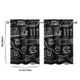 thumbnail image 4 of Vintage Kitchen Food Cooking Chef Tier Cafe Curtains for Bathroom Living RV Rod Pocket Window Drapes 36 Inch 2 Panels Set 28"x36" 2 Panels Window Treatment Tiers, 4 of 4