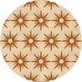 thumbnail image 1 of Ahgly Tapis Rond Lavable en Machine Intérieur Transitionnel Kaki Or, 5 Pieds Rond, 1 of 7